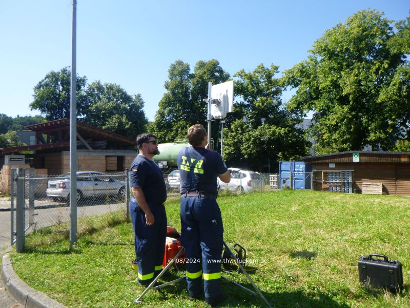 Aufbau und in Betriebnahme des Richtfunkssystem in Neuhausen a.d.F.