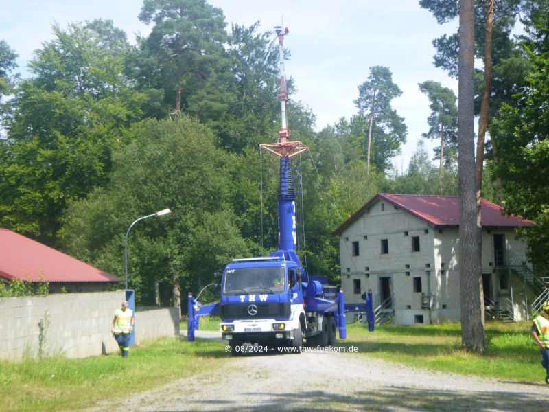 Fahren mit aufgerichteter Mastanlage