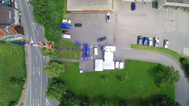 Luftbildaufnahme der THW Führungsstelle in Pliezhausen