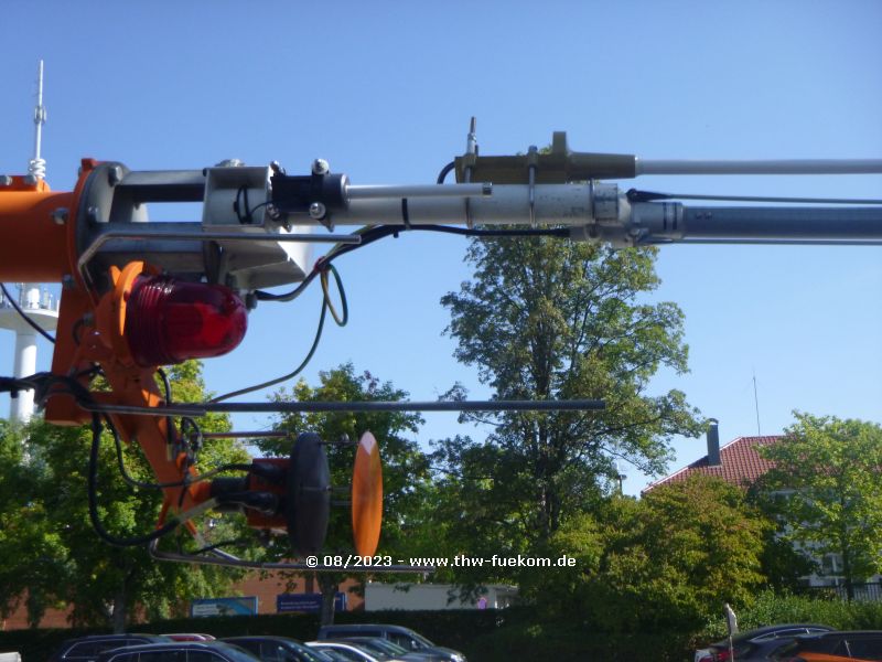 Antennenmontage der mobilen Tetra Basisstation