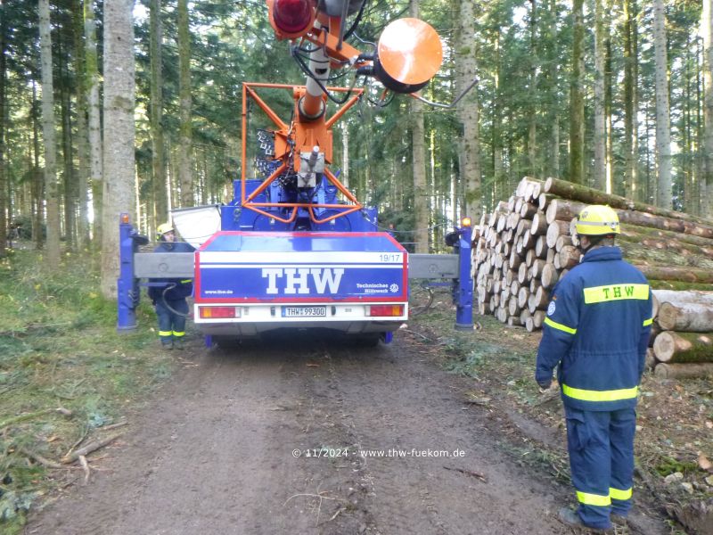 Fahren zur entgültigen Aufbaustelle