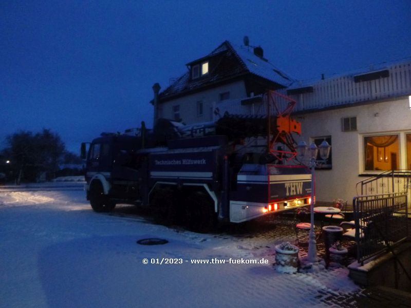 In der Nacht hat der Schneefall nachgelassen