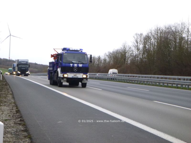 Auf der Autobahn in Fahrtrichtung Norden
