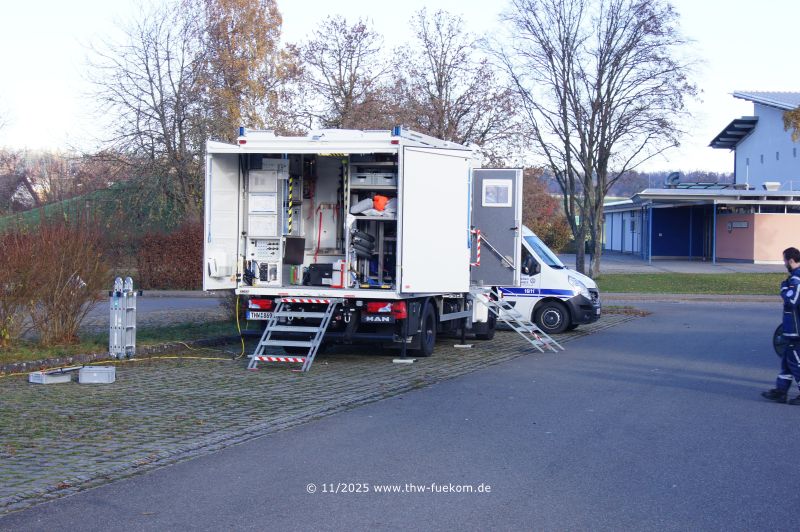 &Uuml;berwachung aus dem F&uuml;hrungs- und Kommunikationskraftwagen heraus