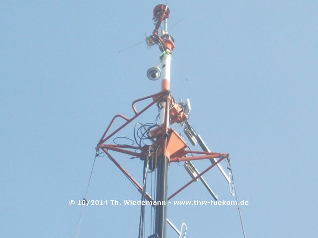 Antennenbestückung auf dem Mast