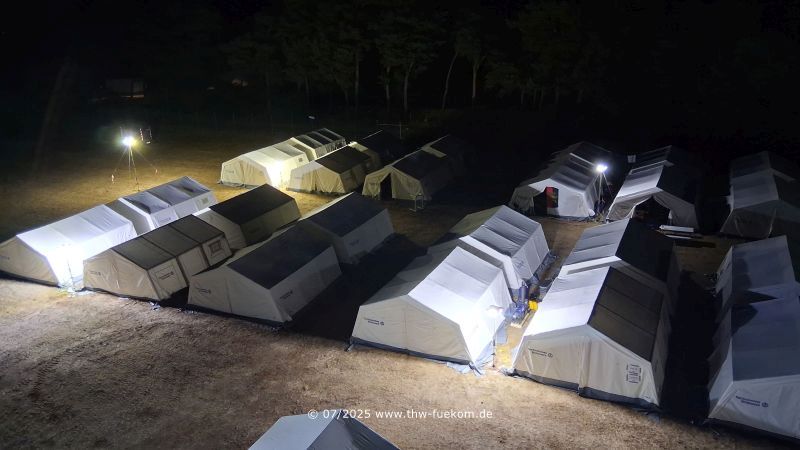 Ansicht eines THW Bereitstellungsraum