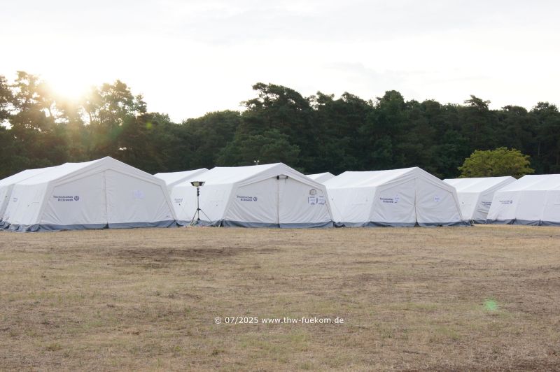 Zelte aufgebaut und bezogen